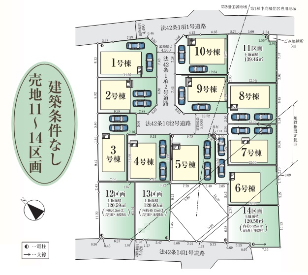 2区画：2、080万円　9区画：2、080万円　10区画：1、780万円　11区画：1、680万円　12区画：1、880万円　13区画：1、680万円　14区画：1、680万円